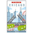 Chicago Skyline Cotton Tea Towel