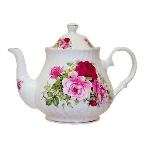 Summertime Rose Bone China Teapot - 2 Cup