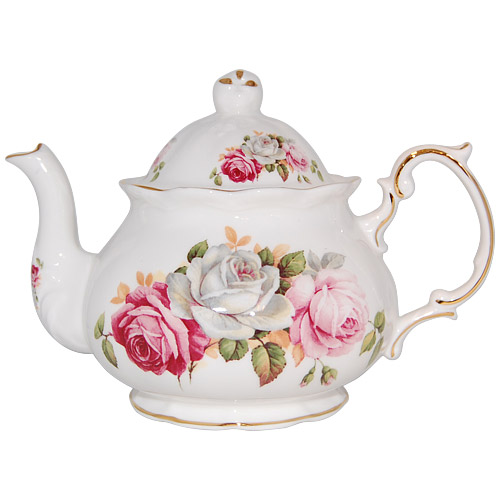 Summer Bloom Bone China Teapot - 4 Cup