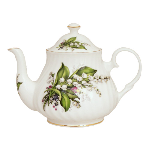 Lily of the Valley Bone China Teapot - 4 Cup