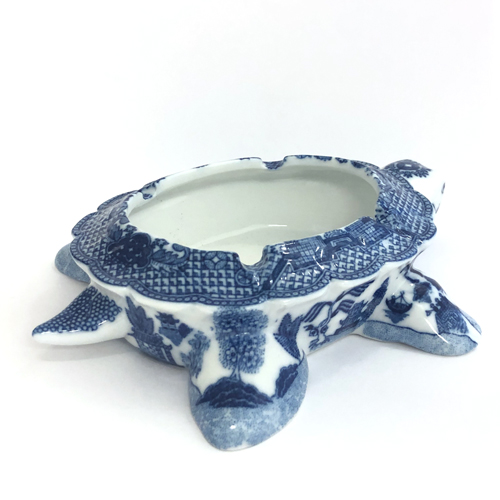 Blue Willow Turtle Shaped Dish Bowl, 7W, photo-1