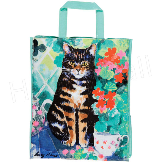 Conservatory Cat PVC Tote Bag, 12.4x15.4
