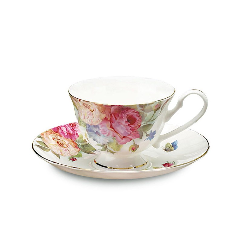 Sandras Rose Cup and Saucer Set, photo-1