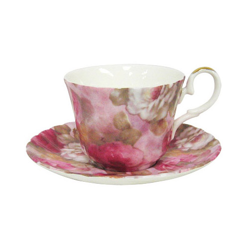 Cup and Saucer, Love Rose Chintz