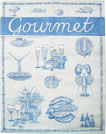 French Jacquard Kitchen/Tea Towel - Blue Gourmet