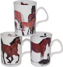 Horses Bone China Tea Cup Set
