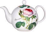 Redoute Rose Teapot, 6-cup