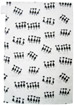 Cat Tales Black & White, Tea Towel