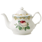 Vintage Rose Fine Bone China Teapot, 6-Cup