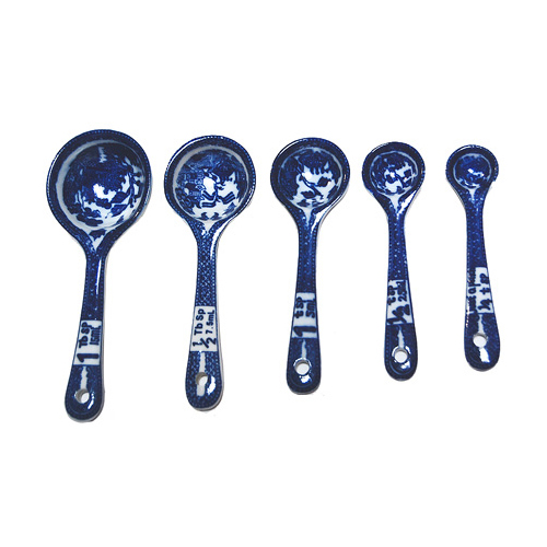 Polygons 2 Measuring Spoons, With 6 Different Sizes - Blue