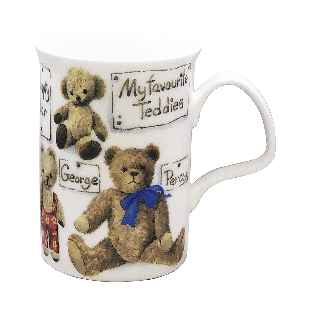 Roy Kirkham Fine English Bone China Tea or Coffee Mug Teddy Bears OLD FRIENDS 