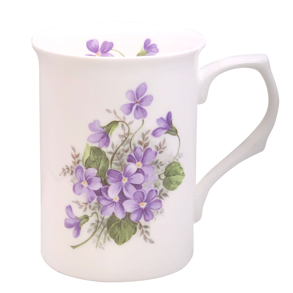 Lavender Bouquet Bone China Mug