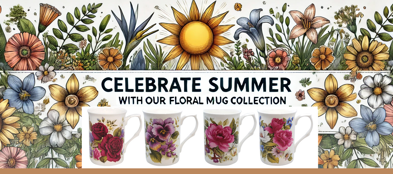 Summer Floral Mug Collection